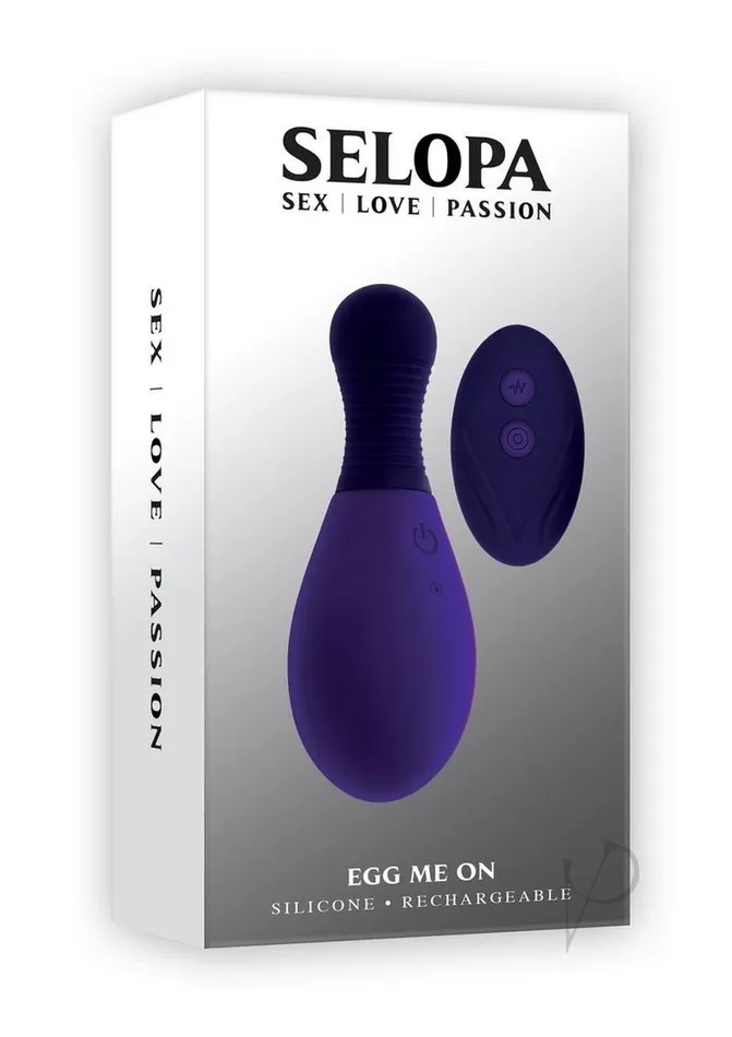 Selopa Egg on Me Rechargeable Silicone Egg Vibrator with Remote Control Purple Selopa Female Sex Toys Selopa Egg on Me Rechargeable Silicone Egg Vibrator with Remote Control Purple Selopa Female Sex Toys