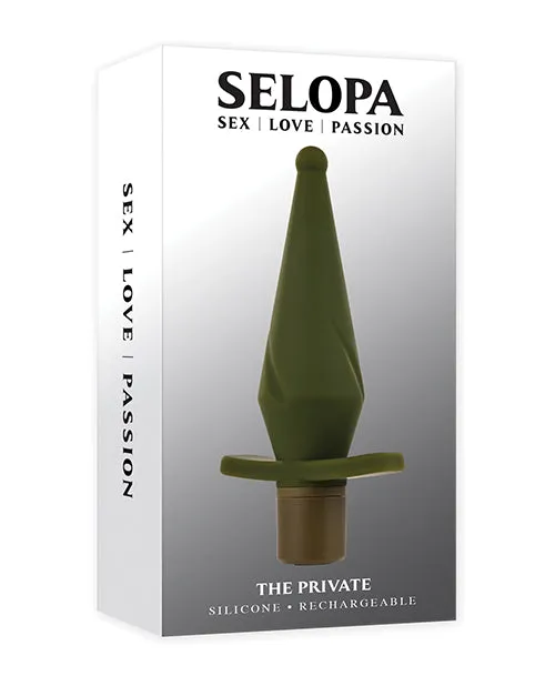 Selopa The Private Rechargeable Silicone Anal Plug Green Selopa Anal