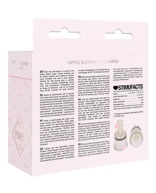 Shots Pumped Nipple Suctions Set Large Clear Pumped Dildos