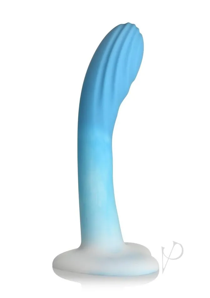 Simply Sweet Dildos Simply Sweet Rippled Silicone Dildo BlueWhite