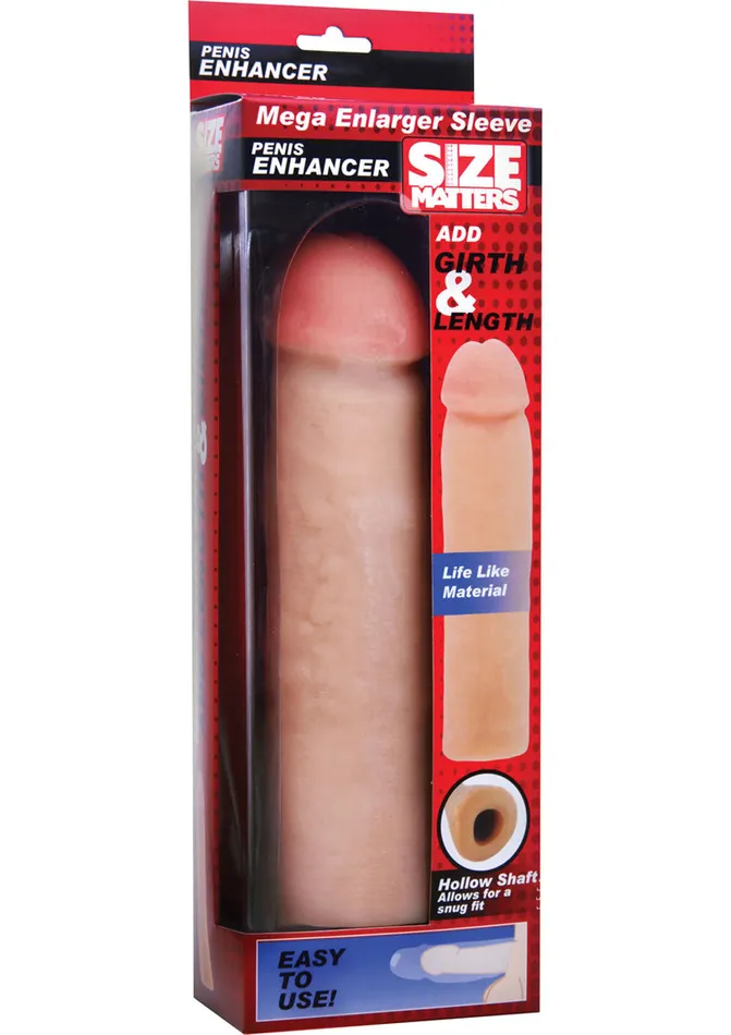 Size Matters Mega Enlarger Sleeve Penis Enhancer Vanilla Size Matters Male Sex Toys Size Matters Mega Enlarger Sleeve Penis Enhancer Vanilla Size Matters Male Sex Toys