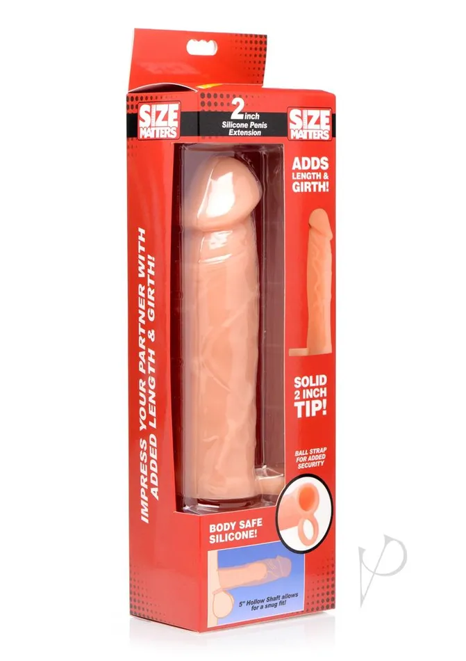 Size Matters Penis Extender Sleeve Silicone 2in Vanilla Size Matters Male Sex Toys Size Matters Penis Extender Sleeve Silicone 2in Vanilla Size Matters Male Sex Toys