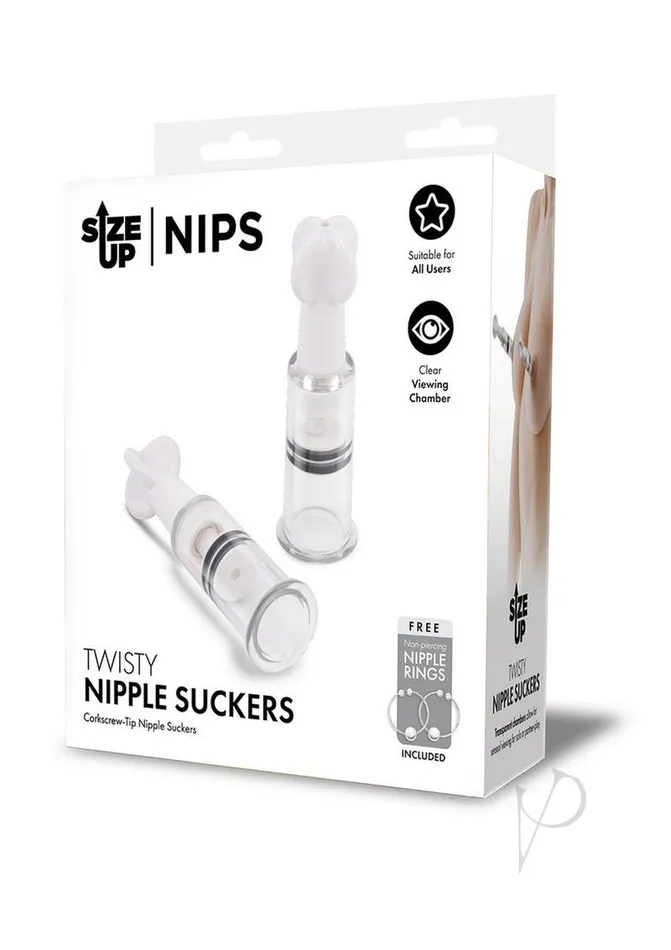 Size Up Anal Size Up Twisty Nipple Suckers Small ClearBlack