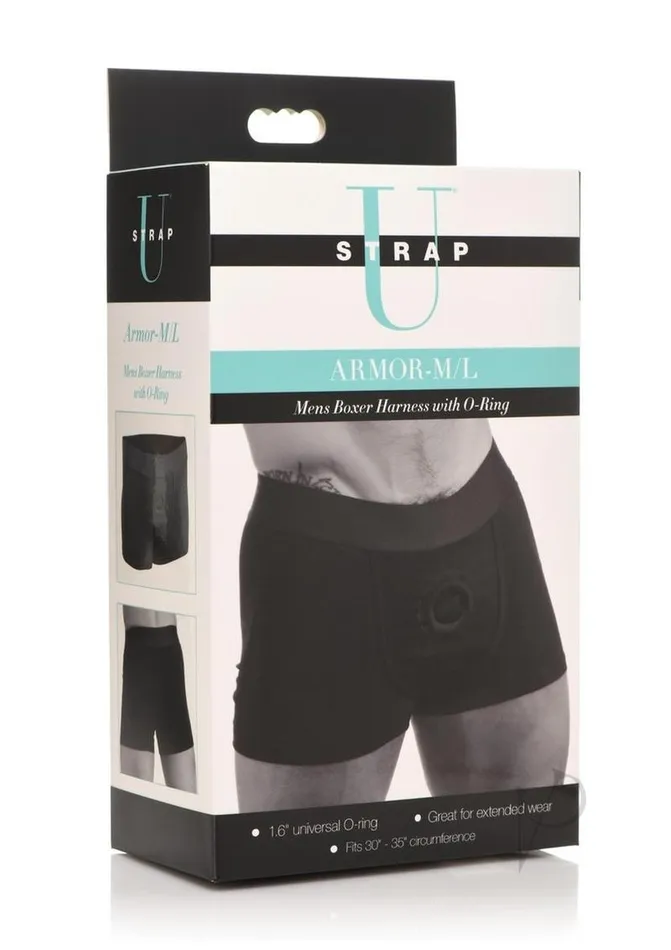Strap U Armor Mens Boxer Harness with ORing MediumLarge Black Strap U Female Sex Toys Strap U Armor Mens Boxer Harness with ORing MediumLarge Black Strap U Female Sex Toys