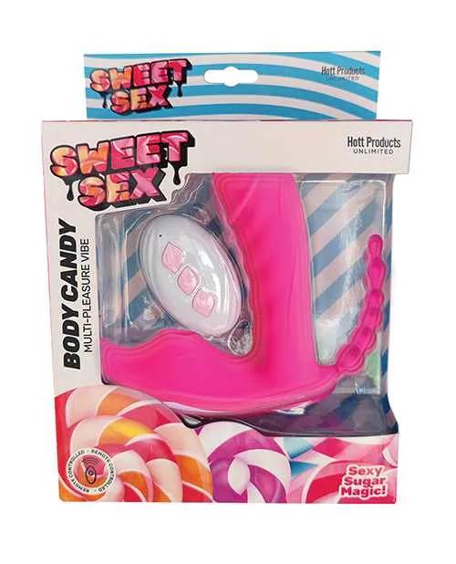 Sweet Sex Female Sex Toys Sweet Sex Body Candy Silicone Rechargeable Stimulator with Remote Control Magenta