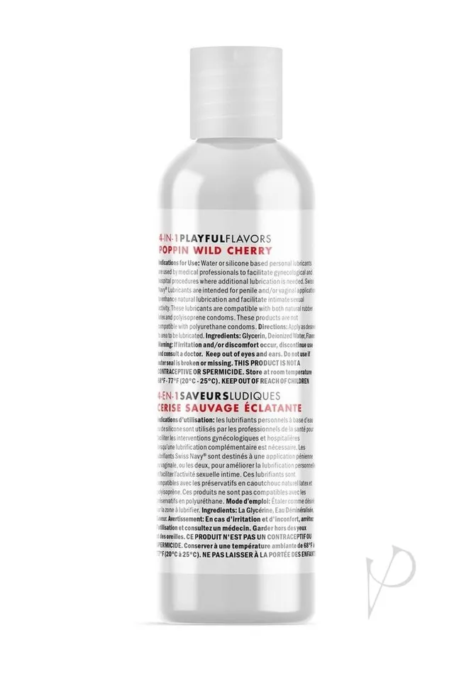 Swiss Navy 4 In 1 Flavored Lubricant 1oz Poppin Wild Cherry Swiss Navy Lubricants Swiss Navy 4 In 1 Flavored Lubricant 1oz Poppin Wild Cherry Swiss Navy Lubricants