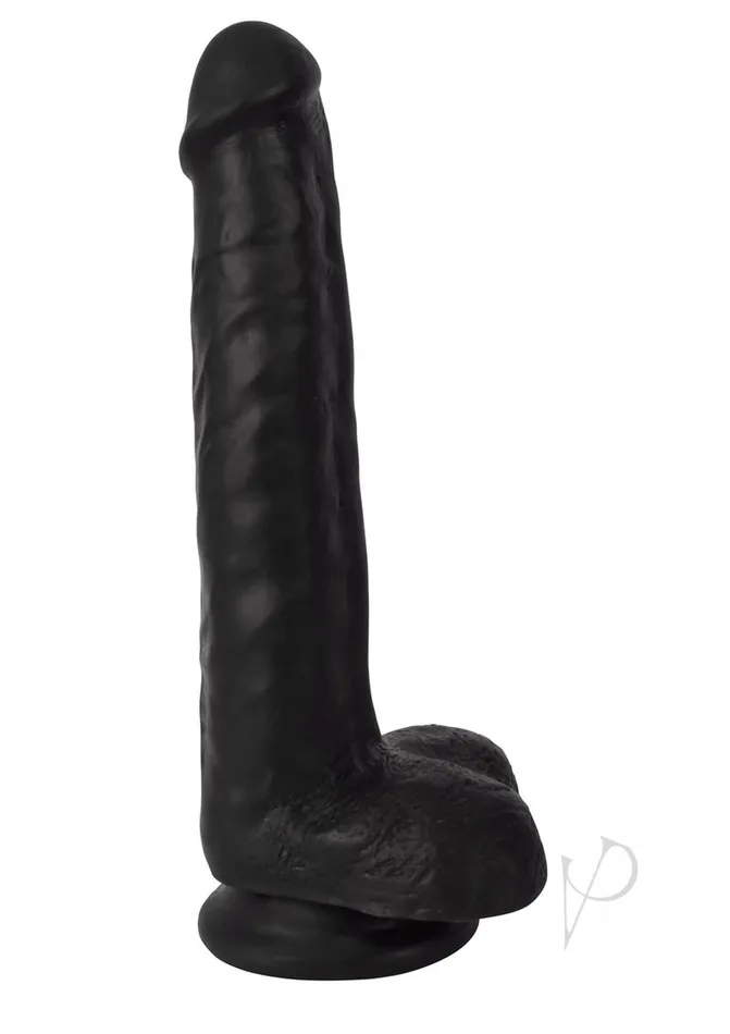 Thinz Thinz Slim Dong with Balls 8in Black Dildos