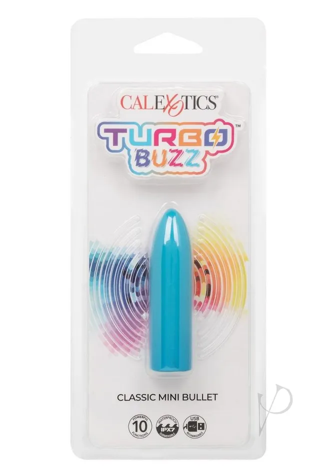 Turbo Buzz Classic Rechargeable Mini Bullet Blue Turbo Buzz Vibrators