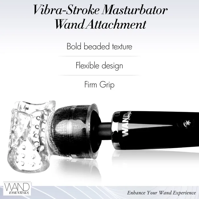 VibraStroke Masturbator Wand Attachment Wand Essentials Male Sex Toys