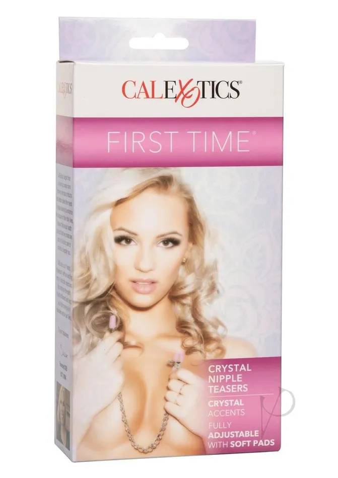 Vibrators First Time Crystal Nipple Teasers Pink First Time