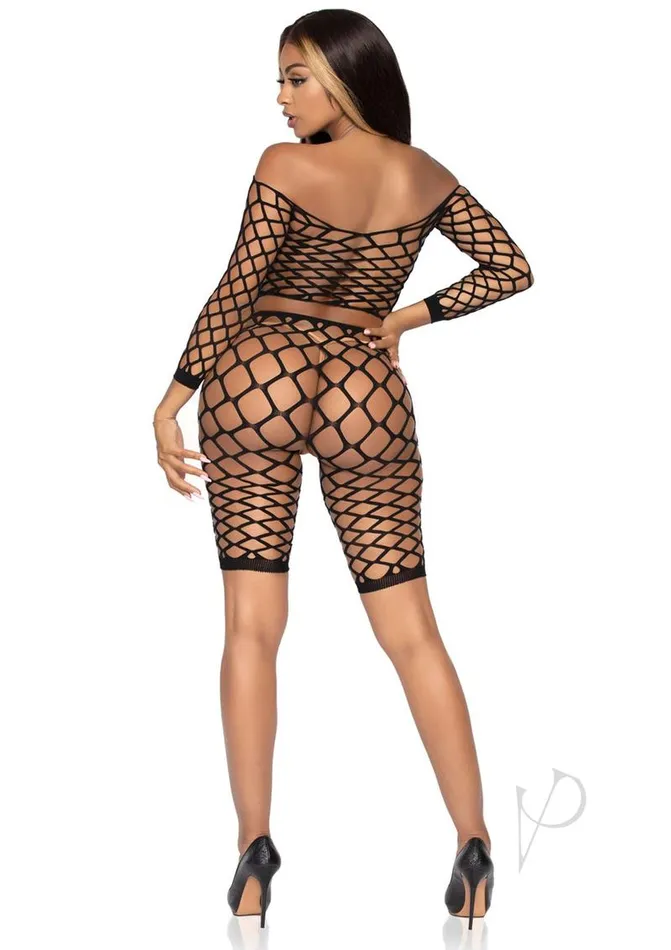 Vibrators Leg Avenue Leg Avenue Pothole Net Crop Top and Bike Shorts 2 piece OS Black Vibrators Leg Avenue Leg Avenue Pothole Net Crop Top and Bike Shorts 2 piece OS Black