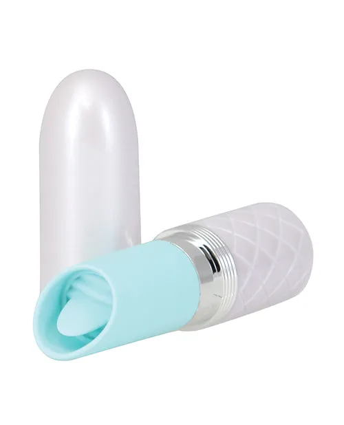 Vibrators Pillow Talk Lusty Luxurious Rechargeable Silicone Flickering Massager TealWhite Pillowtalk