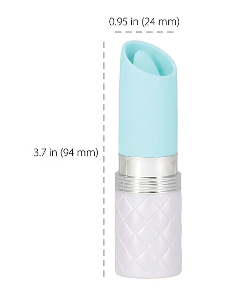 Vibrators Pillow Talk Lusty Luxurious Rechargeable Silicone Flickering Massager TealWhite Pillowtalk