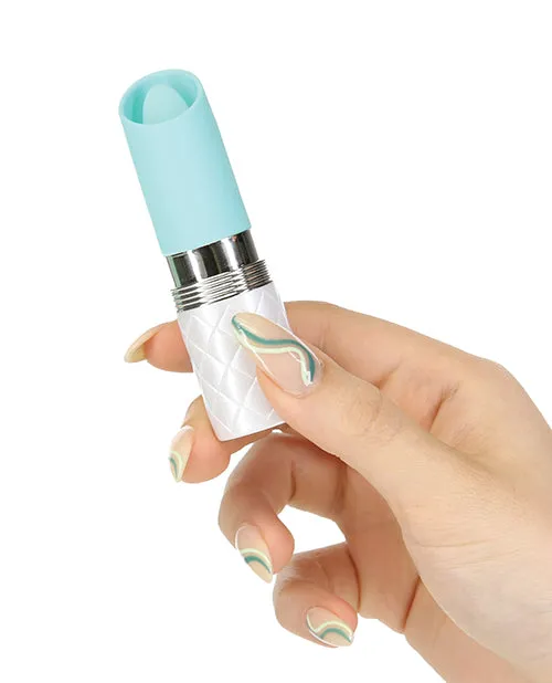 Vibrators Pillow Talk Lusty Luxurious Rechargeable Silicone Flickering Massager TealWhite Pillowtalk