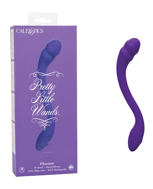 Vibrators Pretty Little Wands Pretty Little Wands Charmer Rechargeable Silicone Vibrator Purple