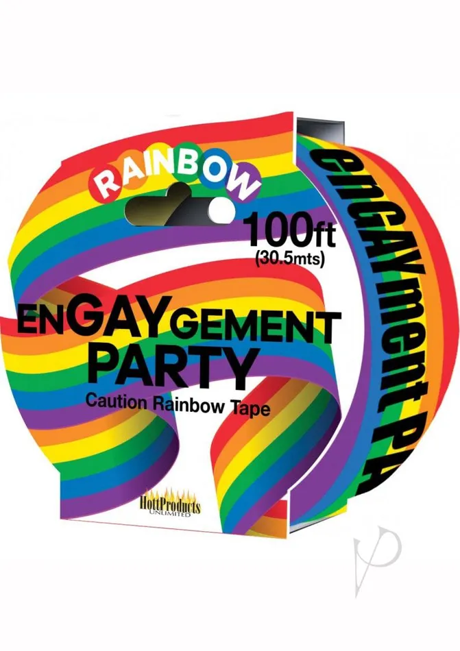 Vibrators Rainbow EnGAYgement Party Tape 100ft Multicolor