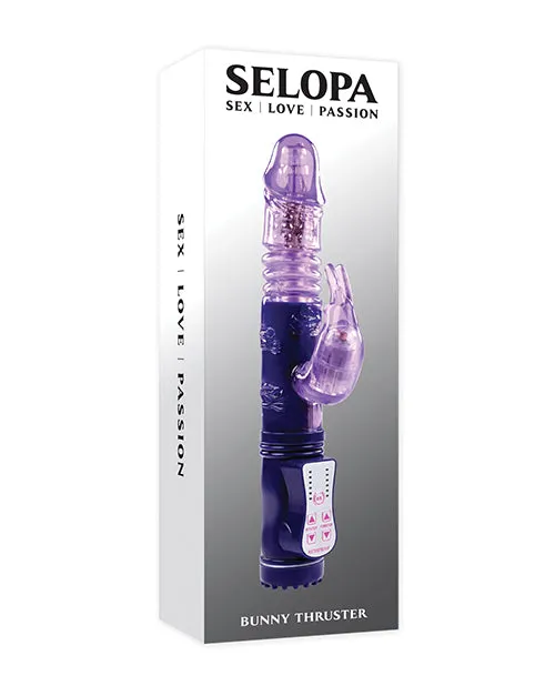 Vibrators Selopa Selopas Bunny Thruster Rechargeable Rabbit Vibrator Purple