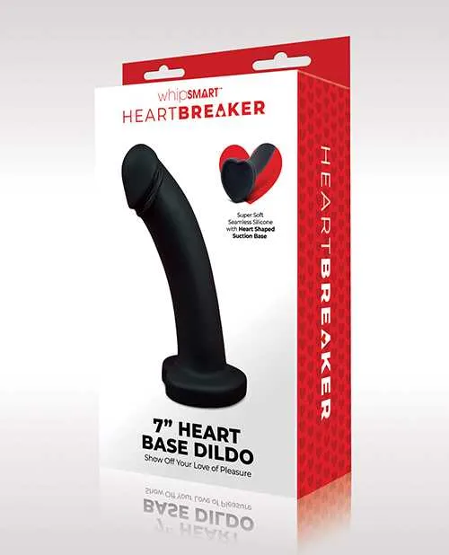 Whipsmart Heartbreaker Silicone Dildo Heart Base 7in Black Whipsmart Anal Whipsmart Heartbreaker Silicone Dildo Heart Base 7in Black Whipsmart Anal