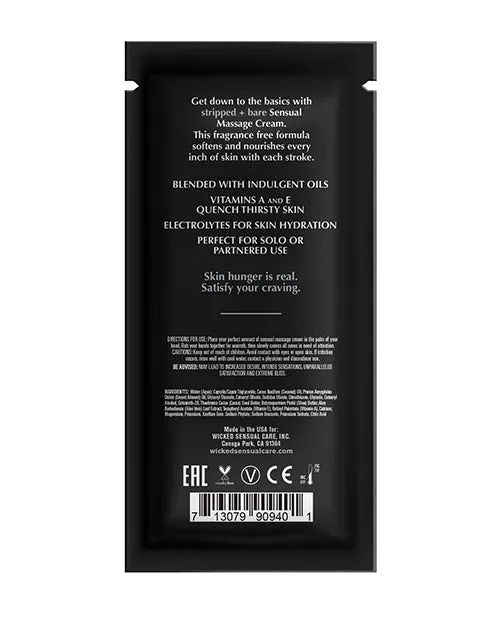 Wicked Sensual Care Stripped Bare Unscented Massage Cream 34 oz Wicked Sensual Care Couples Wicked Sensual Care Stripped Bare Unscented Massage Cream 34 oz Wicked Sensual Care Couples