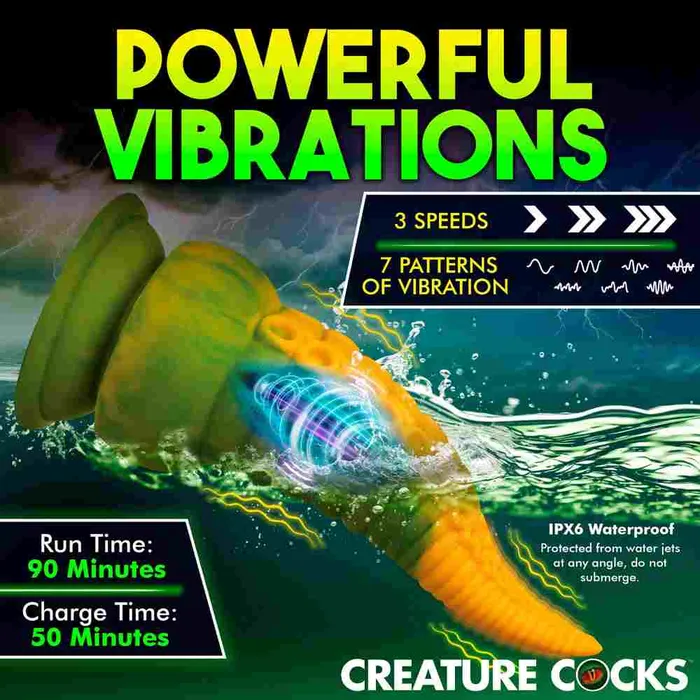Wild Night Fantasies Dildos Creature Cocks Monstropus 20 Vibrating Tentacled Monster Silicone Dildo