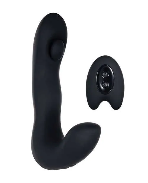 Zero Tolerance Tap It Silicone Rechargeable Prostate Massager with Remote Control Black Zero Tolerance Anal