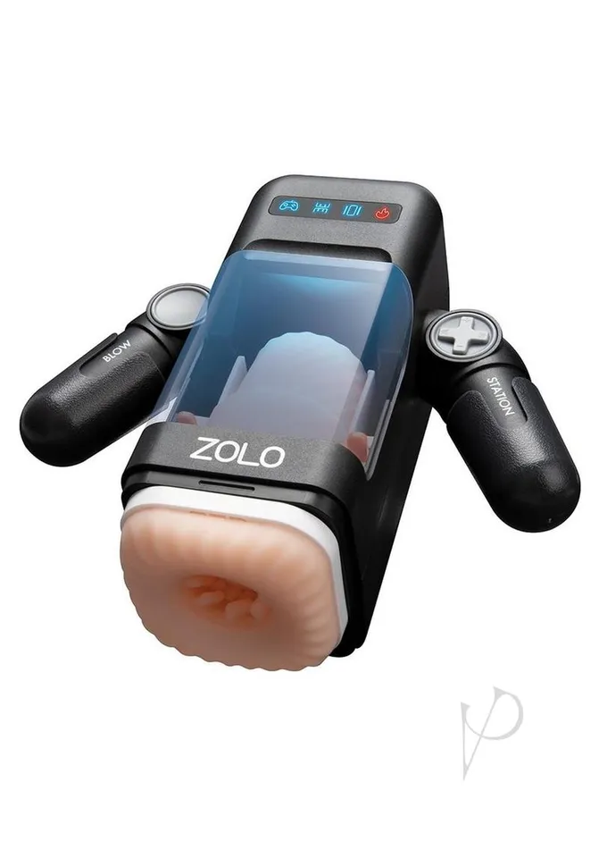 Zolo Male Sex Toys Blowstation Rechargeable Masturbator Black