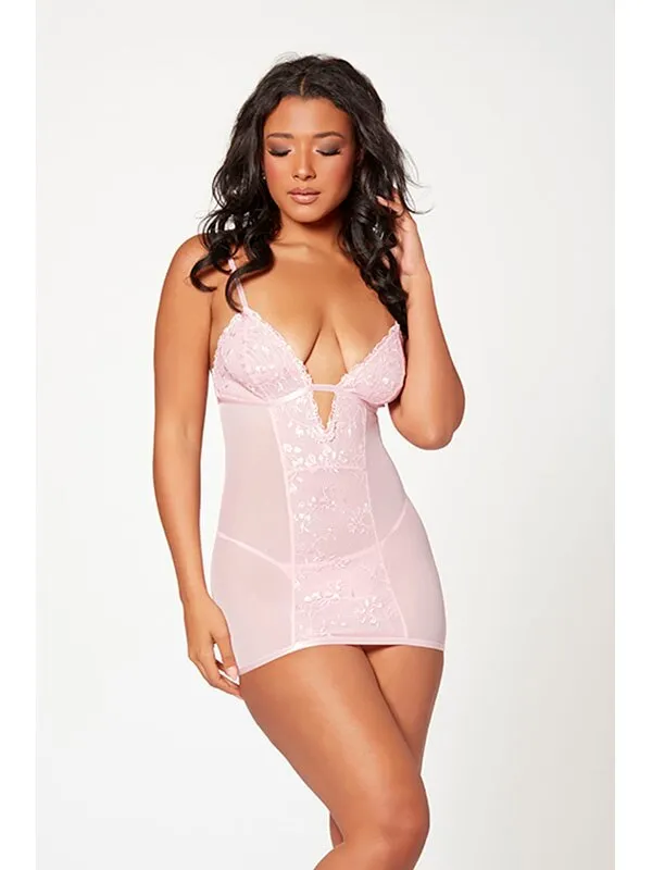 Anal 2 Pc Slim Fit Chemise And Thong Panty Set 11553 PINK S H Seven Til Midnight Anal 2 Pc Slim Fit Chemise And Thong Panty Set 11553 PINK S H Seven Til Midnight
