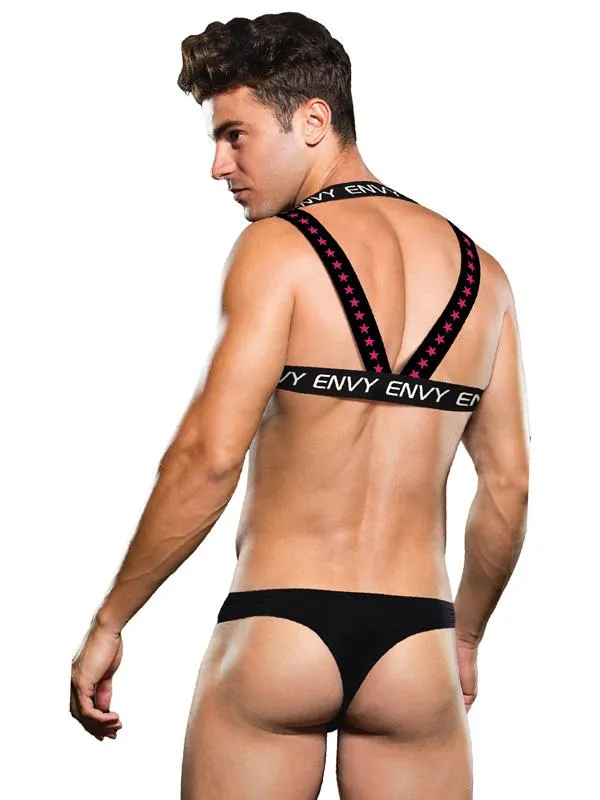 Anal Envy Logo Harness BlackWhite ML BX Baci Anal Envy Logo Harness BlackWhite ML BX Baci