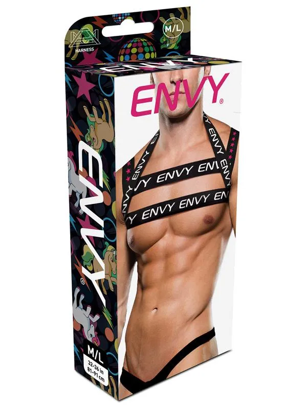 Anal Envy Logo Harness BlackWhite ML BX Baci Anal Envy Logo Harness BlackWhite ML BX Baci