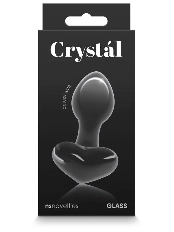 Anal NS Novelties Crystal Heart Black Anal NS Novelties Crystal Heart Black