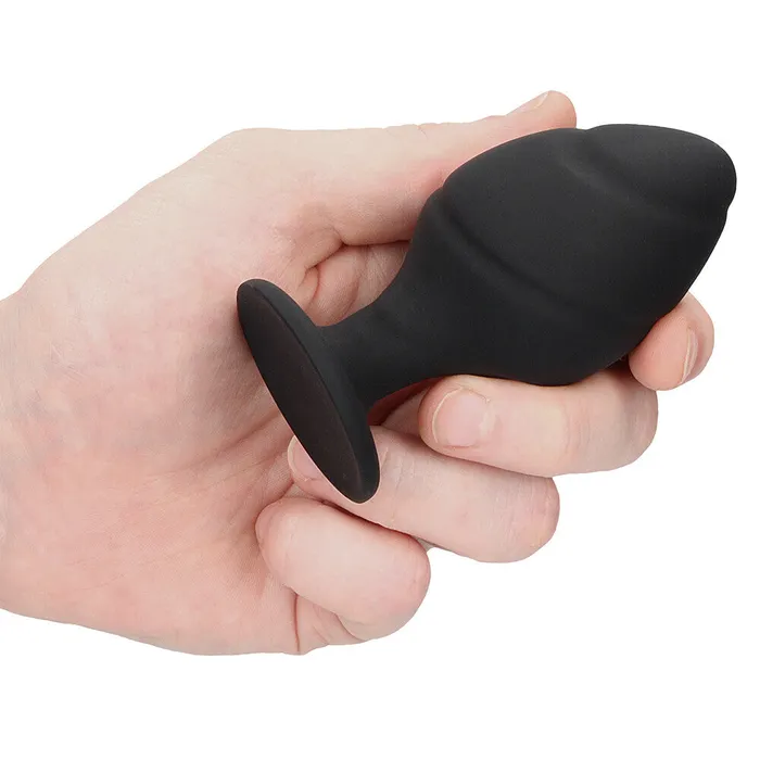 Anal Shots Toys Ouch Silicone Swirled Butt Plug Set Black Anal Shots Toys Ouch Silicone Swirled Butt Plug Set Black