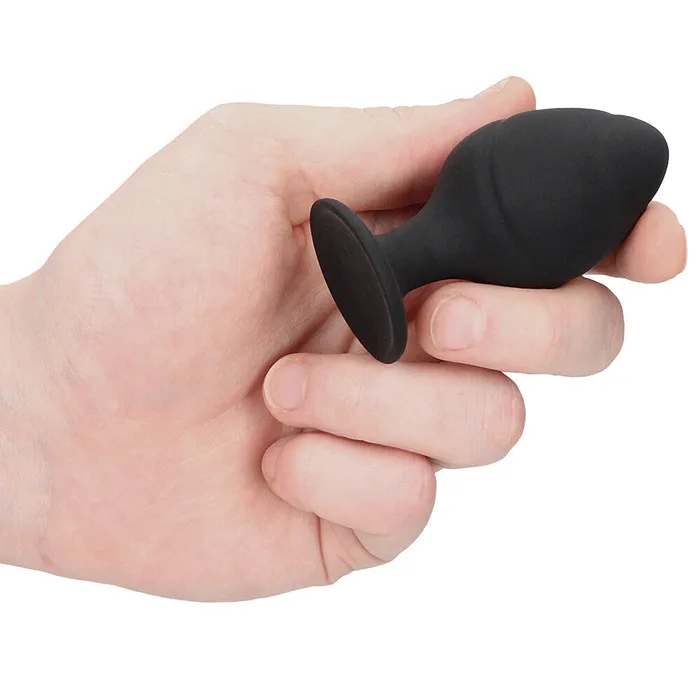 Anal Shots Toys Ouch Silicone Swirled Butt Plug Set Black Anal Shots Toys Ouch Silicone Swirled Butt Plug Set Black