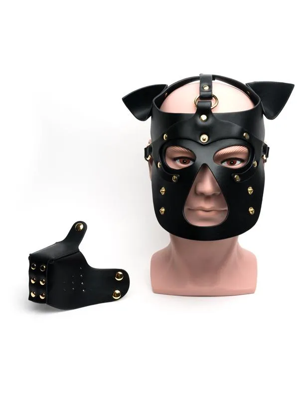 Anal Sport Fucker Bondage Pup Hood Black Anal Sport Fucker Bondage Pup Hood Black