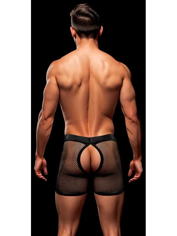 Baci Anal Envy Snap Down Mesh Boxer BriefBlackRedLXL Baci Anal Envy Snap Down Mesh Boxer BriefBlackRedLXL