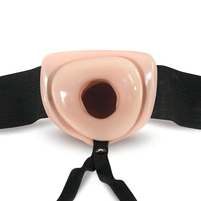 Blush Novelties Female Sex Toys Dr Skin Hollow Strap On 7 Inch Vanilla