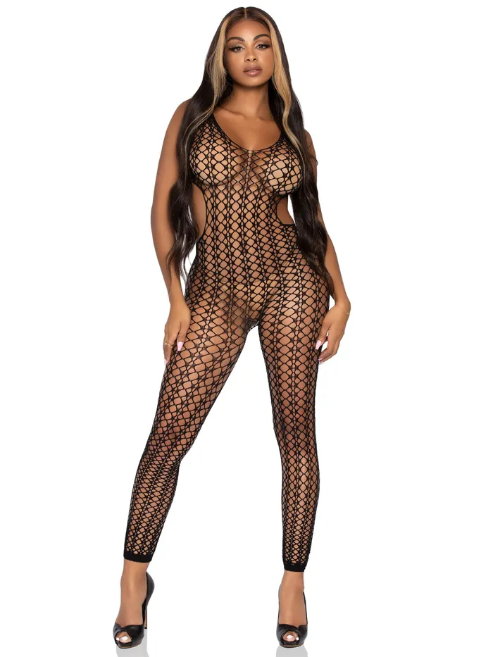 Bodystockings Playsuits Leg Avenue Lattice Net Footless Bodystocking One Size Black Bodystockings Playsuits Leg Avenue Lattice Net Footless Bodystocking One Size Black