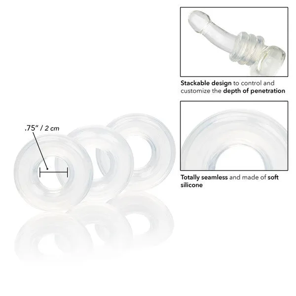 CalExotics Anal Set of 3 Silicone Stacker Rings