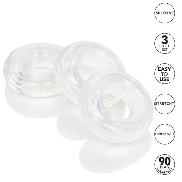 CalExotics Anal Set of 3 Silicone Stacker Rings