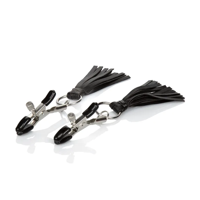 CalExotics Couples Nipple Play Playful Tassels Nipple Clamps Black