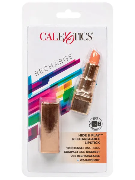 CalExotics Hide and Play Rechargeable Lipstick Coral Couples