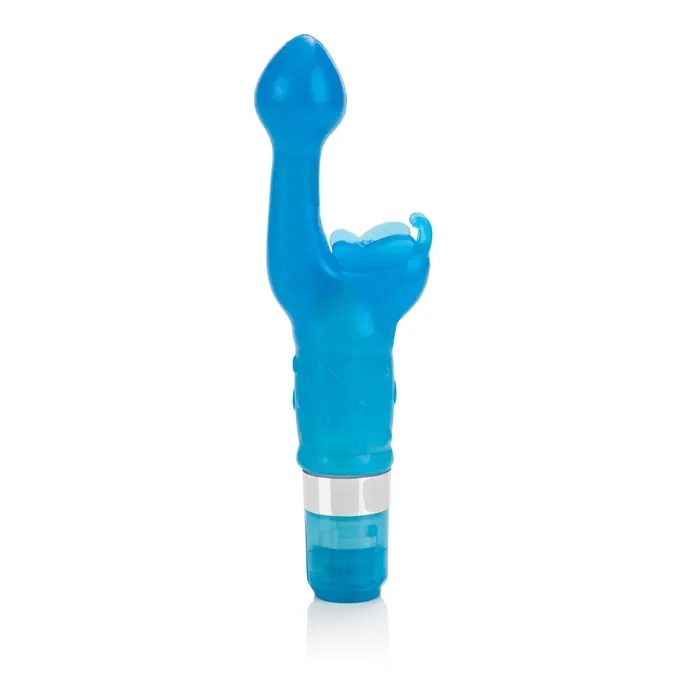 CalExotics Vibrators 9 Function Butterfly Kiss Platinum Edition Blue