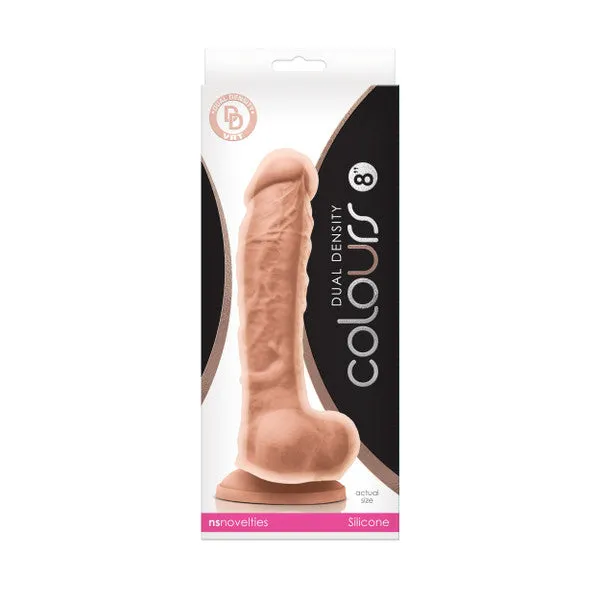Colours Dual Density 8 in Dildo White NS Novelties Female Sex Toys Colours Dual Density 8 in Dildo White NS Novelties Female Sex Toys
