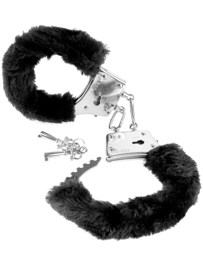 Couples Pipedream Fetish Fantasy Series Beginners Furry Cuffs Black