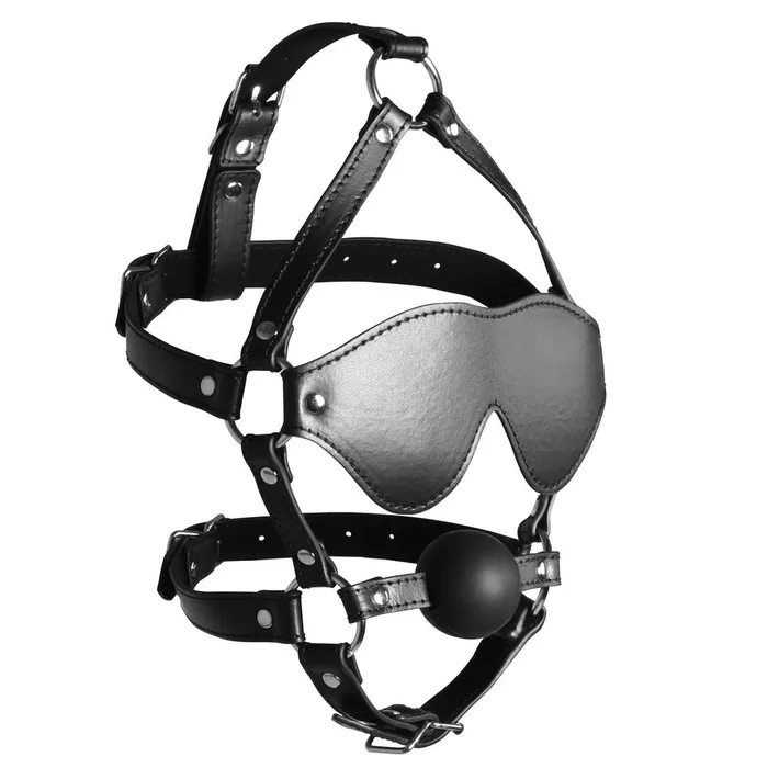 Couples Shots Toys Ouch Xtreme Blindfolded Harness With Solid Ball Gag Couples Shots Toys Ouch Xtreme Blindfolded Harness With Solid Ball Gag