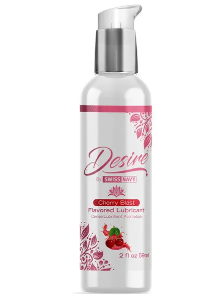 Desire Cherry Blast Flavored Lubricant 2oz 59ml Swiss Navy Vibrators