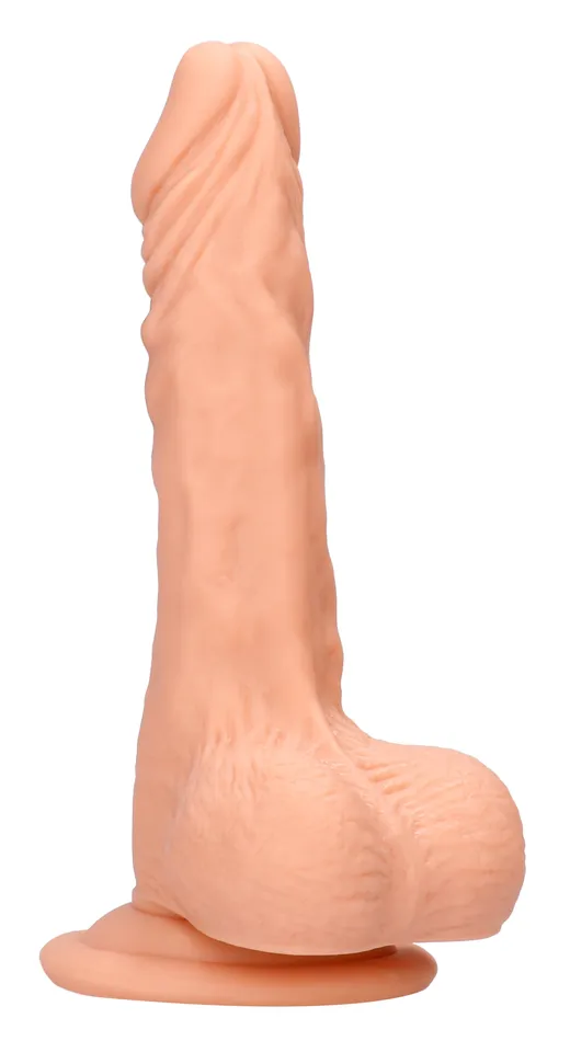 Dildos 8 Inch Dong With Testicles Flesh Shots RealRock
