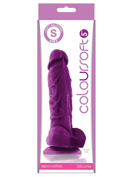 Dildos ColourSoft 5 in Soft Dildo Purple NS Novelties