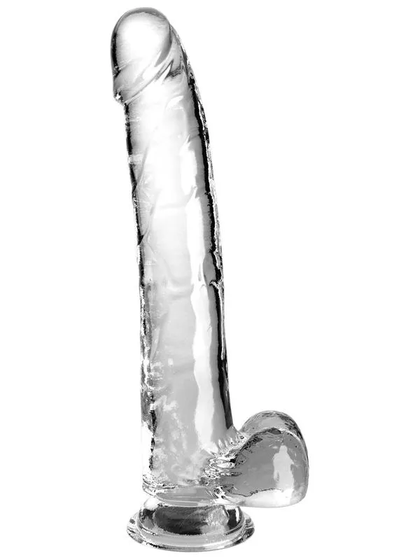 Dildos King Cock Clear 11 in with balls Clear Pipedream Products