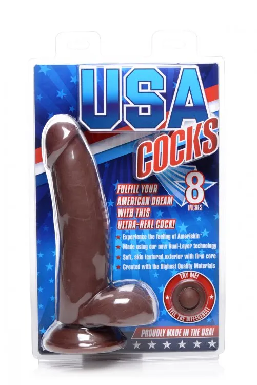 Dildos LuvMyToyz Usa Cocks 8 Inch Ameriskin Dual Density Dildo Dildos LuvMyToyz Usa Cocks 8 Inch Ameriskin Dual Density Dildo