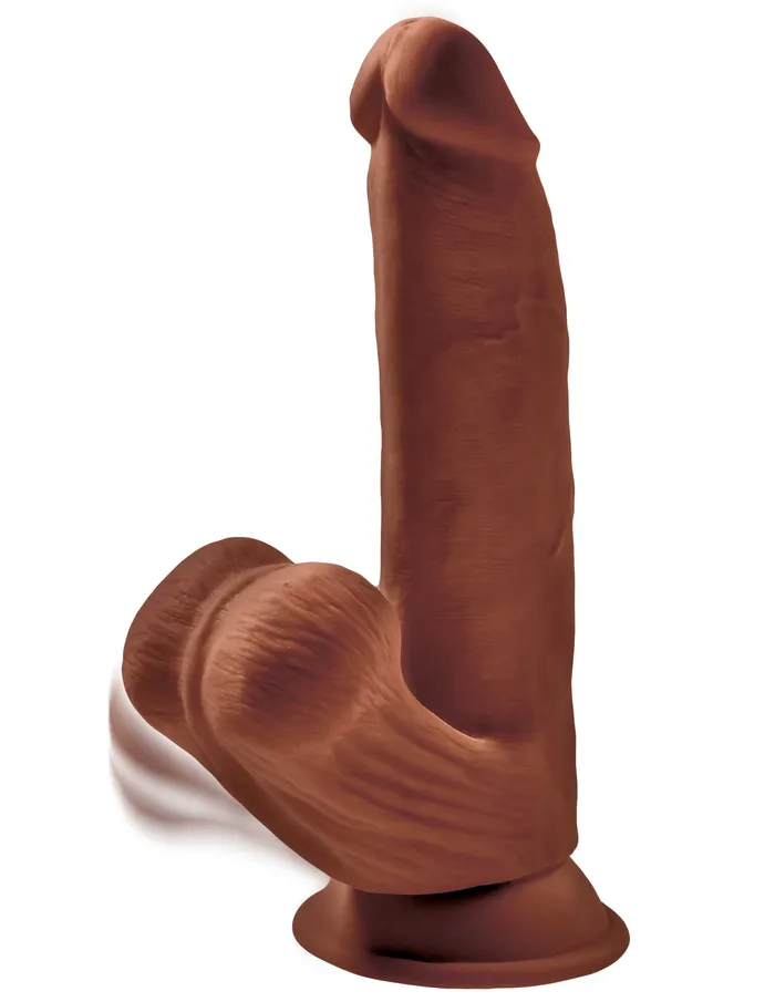 Dildos Pipedream 8 Inch Triple Density Cock With Swinging Balls Brown